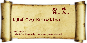 Ujházy Krisztina névjegykártya