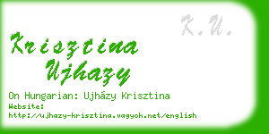 krisztina ujhazy business card