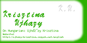 krisztina ujhazy business card